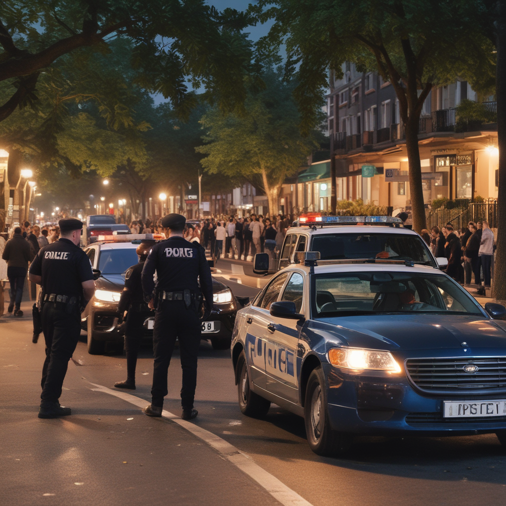 Police officers at a scene